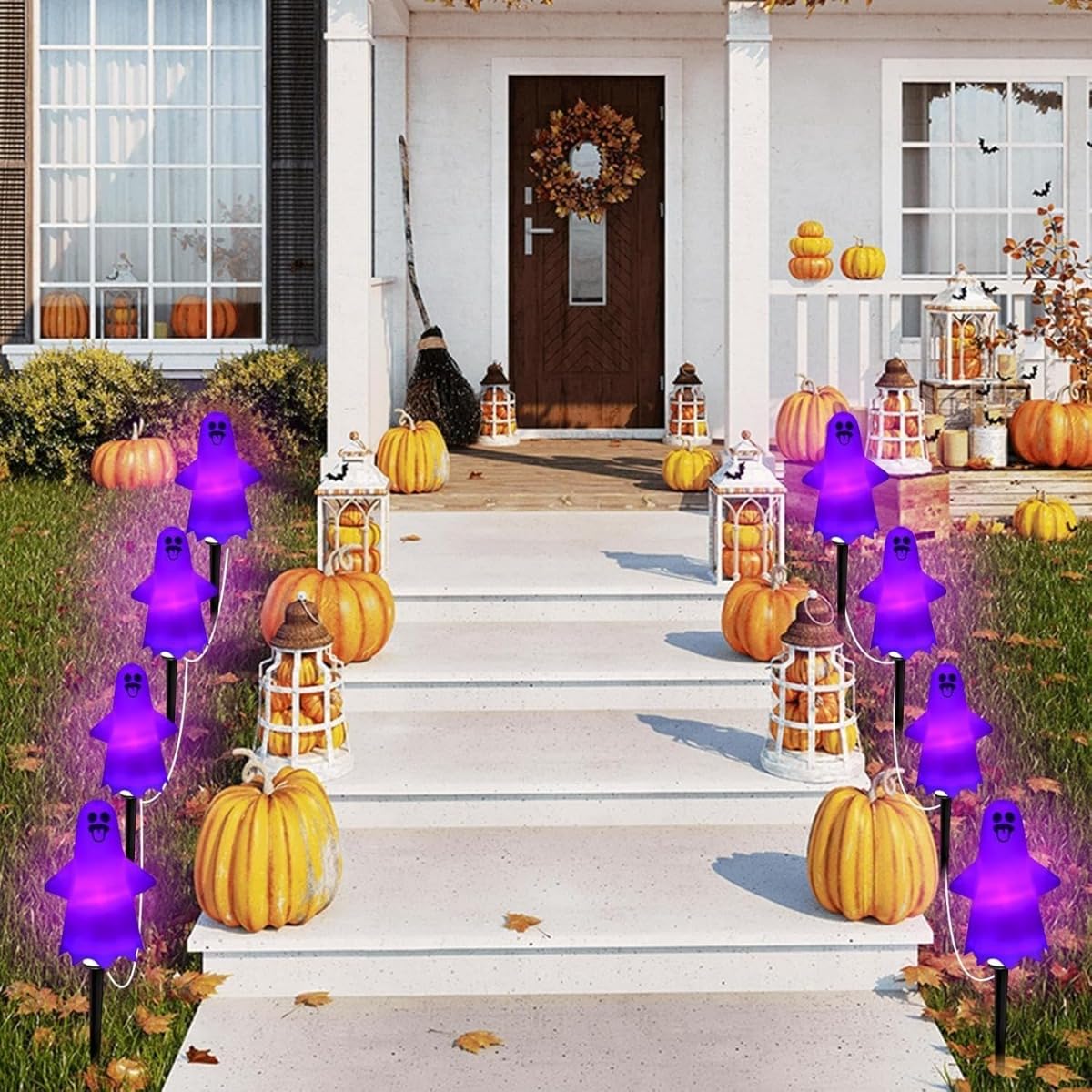 Amazon.co.jp: 【Loryikarfur】防水ソーラーハロウィンゴースト